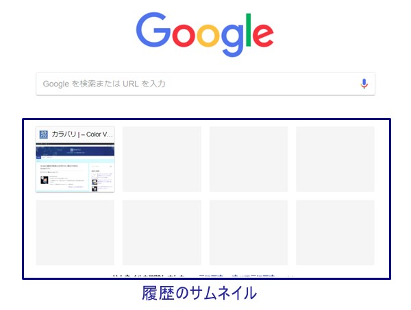 以前のGoogleトップ画面