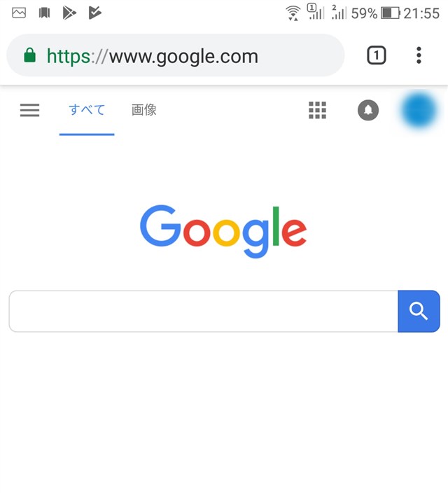 googleトップページの表示