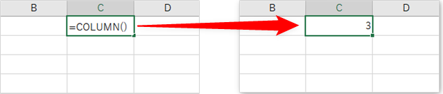 =COLUMN()と入力する